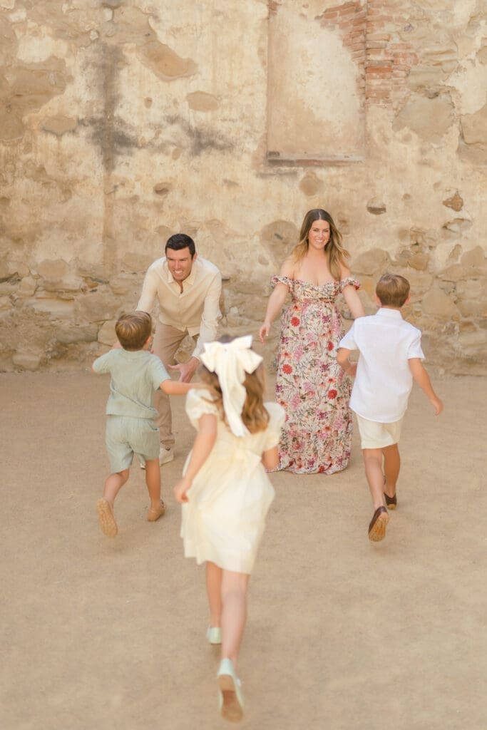 Golden hour family photos orange county california